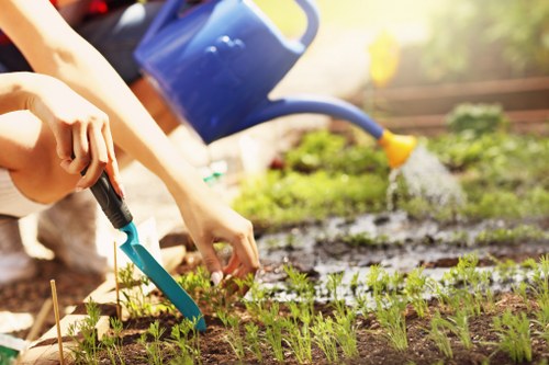 Gardeners New Southgate caring for a well-kept local garden