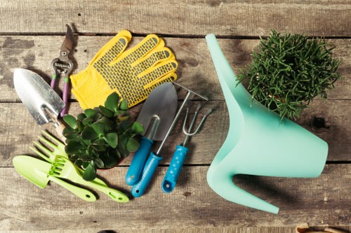 Hedge trimming and lawn care in a New Southgate garden