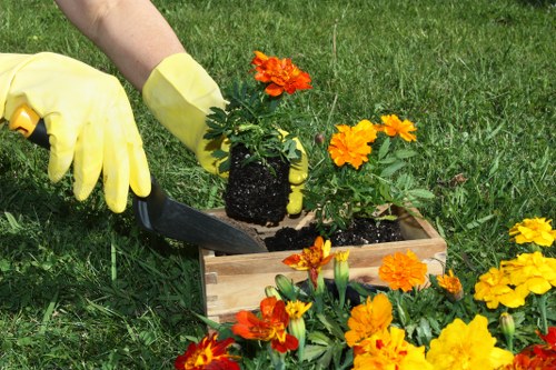 Reusable garden materials and charity partnerships in New Southgate